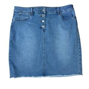Talbots Blue Denim Mini Skirt Size 14